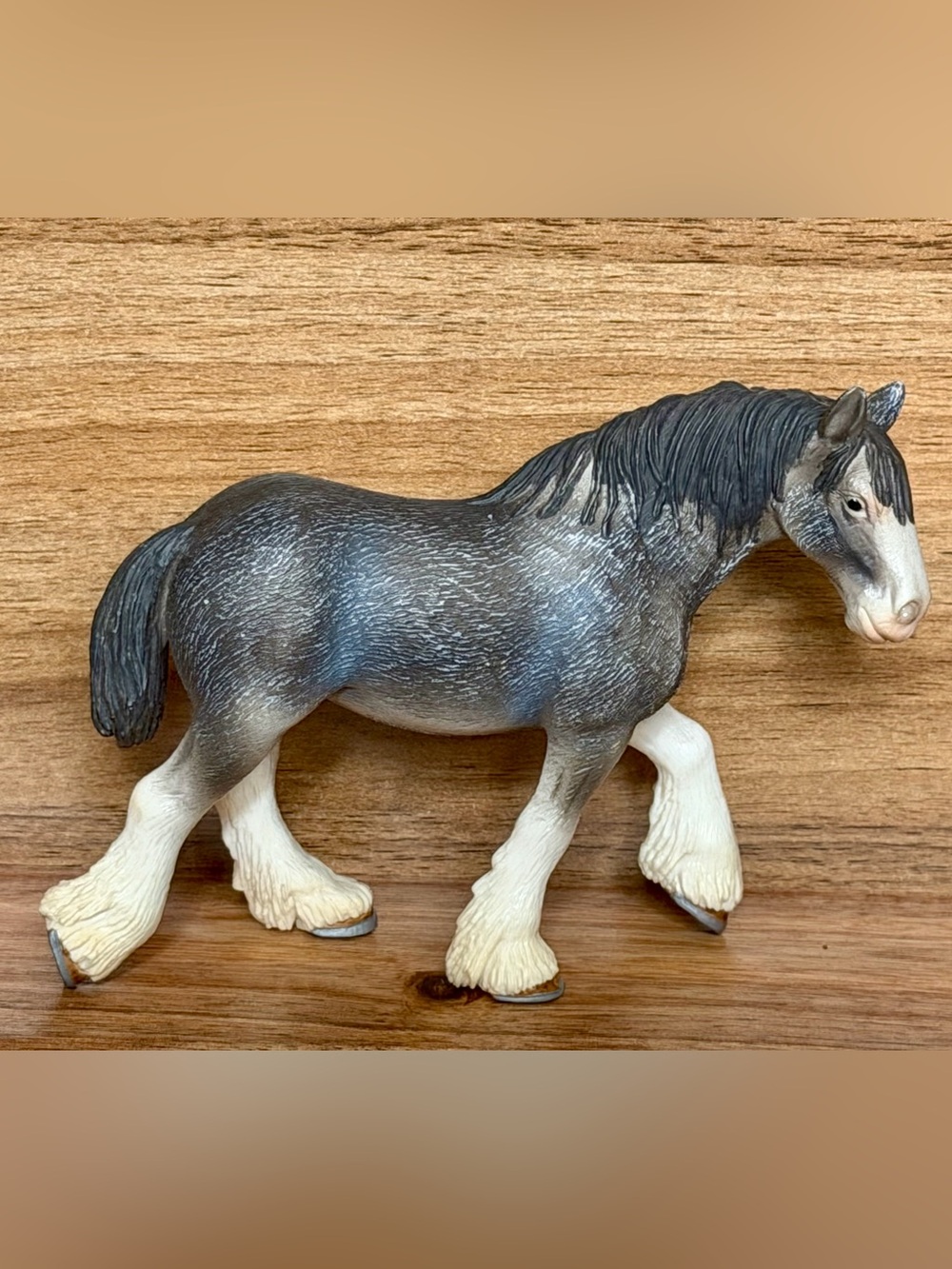 Retired Schleich Clydesdale Mare 13291 (2005) Grey Horse Figurine